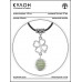 MKA-4008-11 Амулет Клевер удачи с синт.камнем Оникс