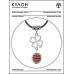 MKA-4008-13 Амулет Клевер удачи с нат.камнем Сердолик