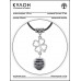 MKA-4008-14 Амулет Клевер удачи с нат.камнем Снежный обсидиан