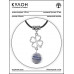 MKA-4008-15 Амулет Клевер удачи с нат.камнем Содалит