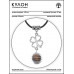 MKA-4008-16 Амулет Клевер удачи с нат.камнем Тигровый глаз