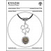 MKA-4008-17 Амулет Клевер удачи с нат.камнем Унакит