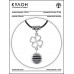 MKA-4008-18 Амулет Клевер удачи с нат.камнем Чёрный агат