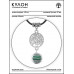 MKA-4009-08 Амулет Дерево жизни с синт.камнем Малахит