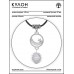 MKA-4011-03 Амулет Полумесяц со звездой с нат.камнем Кахолонг