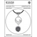 MKA-4011-05 Амулет Полумесяц со звездой с нат.камнем Лава