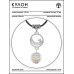 MKA-4011-07 Амулет Полумесяц со звездой с синт.камнем Лунный камень