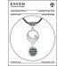 MKA-4011-08 Амулет Полумесяц со звездой с синт.камнем Малахит