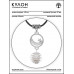 MKA-4011-09 Амулет Полумесяц со звездой с нат.камнем Жемчуг речной