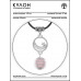 MKA-4011-12 Амулет Полумесяц со звездой с нат.камнем Розовый кварц