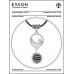 MKA-4011-18 Амулет Полумесяц со звездой с нат.камнем Чёрный агат