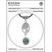 MKA-4012-08 Амулет Дерево жизни с синт.камнем Малахит