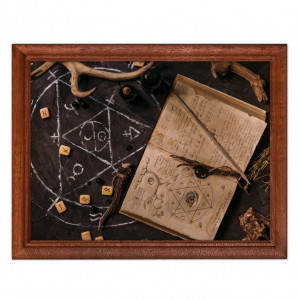 POSG-0080 Постер в рамке 23x17см Книга и магический знак