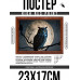POSG-0290 Постер в рамке 23x17см Филин и полнолуние