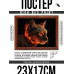POSG-0302 Постер в рамке 23x17см Пламенный кот