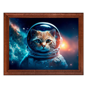 POSG-0303 Постер в рамке 23x17см Кот космос