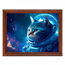 POSG-0304 Постер в рамке 23x17см Кошка в скафандре