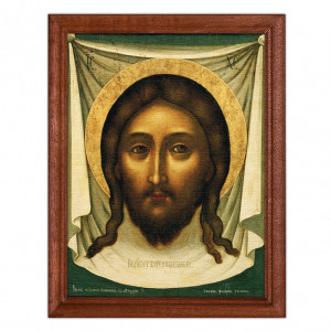 POSV-0125 Постер в рамке 17x23см Спас Нерукотворный (Симон Ушаков, 1658)
