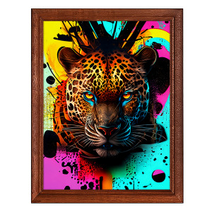 POSV-0357 Постер в рамке 17x23см Леопард