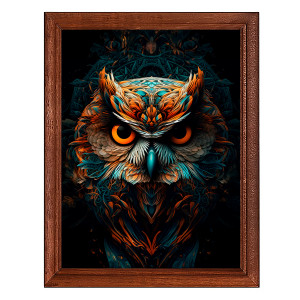 POSV-0365 Постер в рамке 17x23см Портрет совы