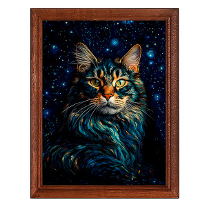 POSV-0404 Постер в рамке 17x23см Звёздный кот