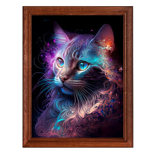 POSV-0408 Постер в рамке 17x23см Сюрреалистичный кот