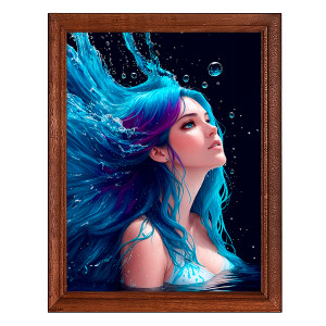 POSV-0442 Постер в рамке 17x23см Девушка в воде