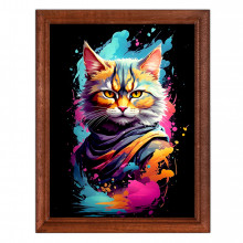 POSV-0464 Постер в рамке 17x23см Кот граффити