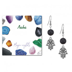 SEB07-12-0001 Серьги Хамса (от сглаза и зла), Лава