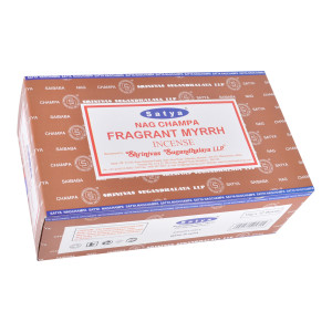 Сатия-15-BL Блок благовоний Fragrant Myrrh (Благоухающая мирра) 12 упаковок по 15 грамм