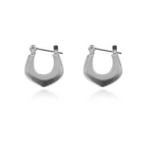 UD128-s Серьги Подкова, цвет серебряный