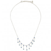 UG098-01 Колье со стразами, цвет синий