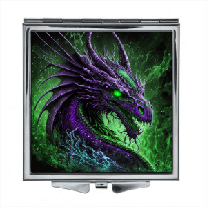 ZER2-0244 Складное зеркало квадратное Дракон