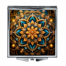 ZER2-0812 Складное зеркало квадратное Цветочный узор