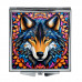 ZER2-0851 Складное зеркало квадратное Волк мозаика