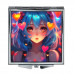 ZER2-0890 Складное зеркало квадратное Аниме девушка