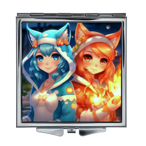 ZER2-0898 Складное зеркало квадратное Девушки аниме