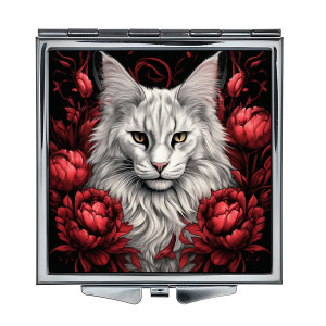 ZER2-1028 Складное зеркало квадратное Мейн-кун и цветы