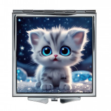 ZER2-1087 Складное зеркало квадратное Котёнок